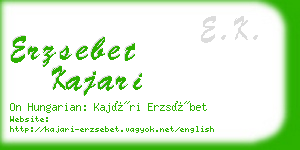 erzsebet kajari business card